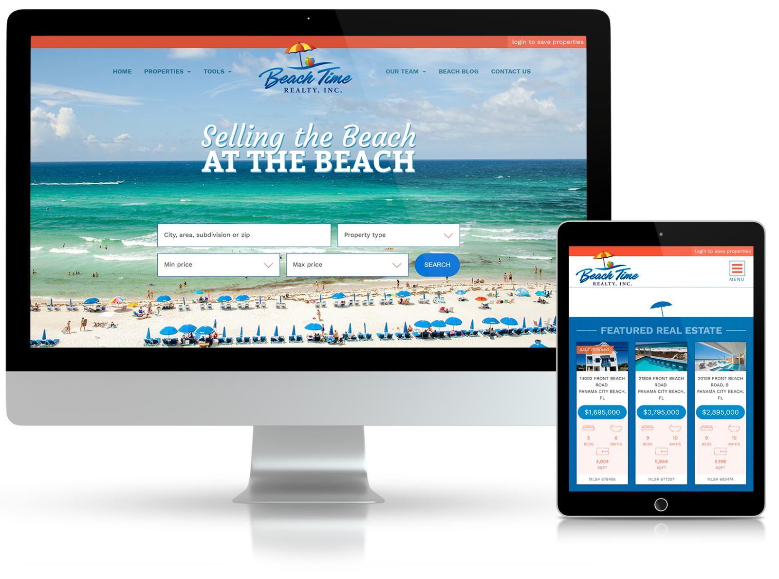 Beach Time Realty by Kerigan Marketing Associates, Inc. on Dribbble