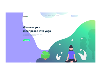 Yoga Web page adobe xd branding design graphic design photoshop ui uidesign