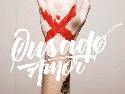 Ousado Amor brush pen brushpen caligrafia caligraphy calligraffiti design illustration lettering logo typogaphy