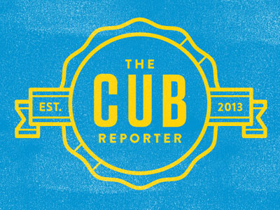 The Cub Reporter badge kids logo newspaper school