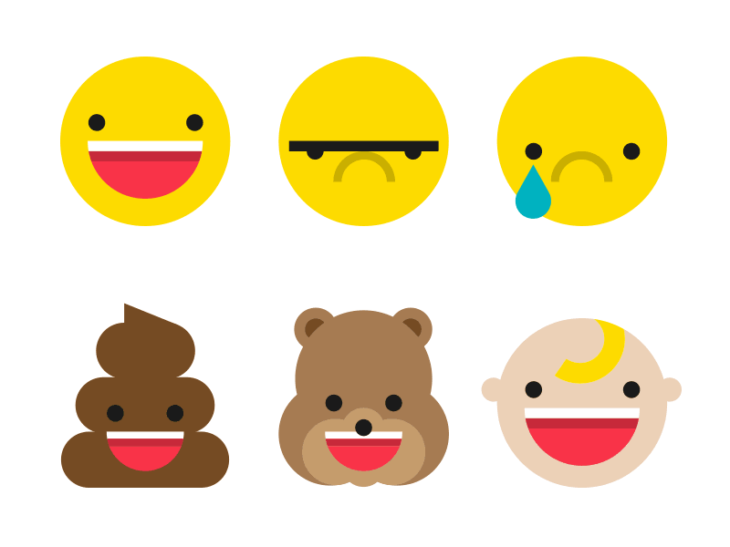 Flat Emojis [GIF]