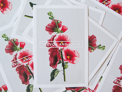 Invitations floral flowers invitation print spot uv typography wedding