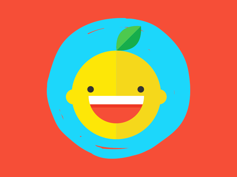 Lemon Head & Friends color gif icons illustration loop