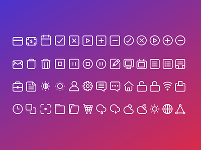 Icon Setz icon set icons illustration line mobile ui web