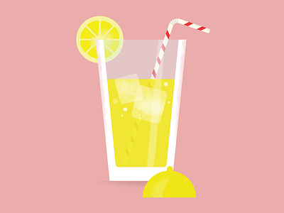 Lemonade glass ice illustration lemonade straw stuff texture