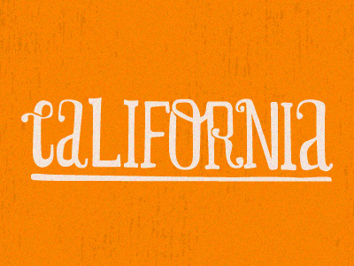 California california lettering typography