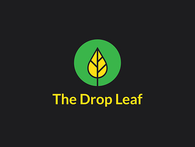 The Drop Leaf abstract app logo art brand identity branding design flat graphic design illustrator leaf logo logodesign minimal monogram nature nature logo tree logo ui ux wordmark