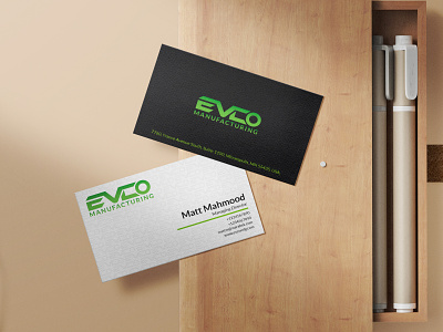 EVCO Business Card branding business card card corporate graphic design identity illustrator layout lettermark minimal mockup modern pattern print stationary wordmark