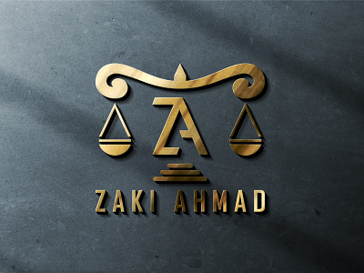 Zaki Ahmad Logo abstruct branding design firm flat graphic design icon illustration illustrator law logo logodesign minimal ui