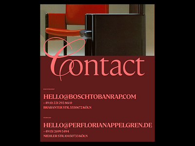 Contact page contactpage fashion figma landingpage photographer typography ui web