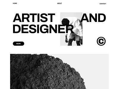 ARTIST AND DESIGNER figma landingpage typography