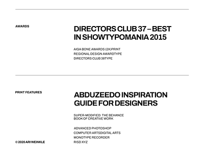 AWARDS awards design figma landingpage typography ui uiuxdesign
