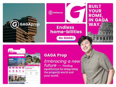 GAGAprop Branding & Website Design app branding design ui web
