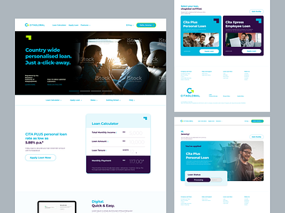 Personal E-Loan Landing Page design graphic design ui website