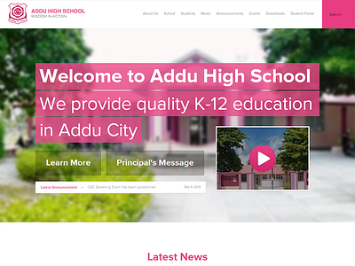 Addu High School blur blurry concept high school maldives pink video web design