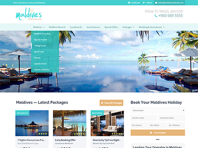 Travel Website clean resorts responsive travel ui ux web design
