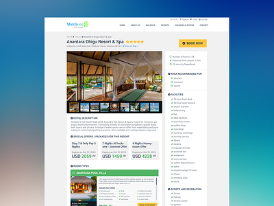 Resort Listing Page hotels listing maldives resorts travel web