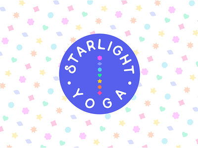 Starlight Yoga branding chakras childrens colorful graphic design icons design logo pattern shapes yoga