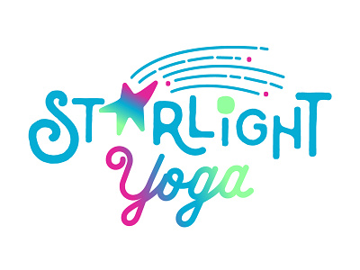 Starlight Yoga Brand art brand branding children gradient graphic design illustration modern playful vector yoga