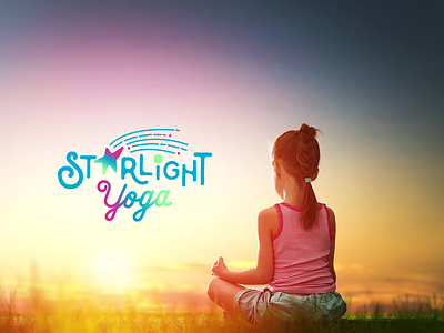 Starlight Yoga Branding branding children children art graphic design illustration lettering logo playful typography vector yoga
