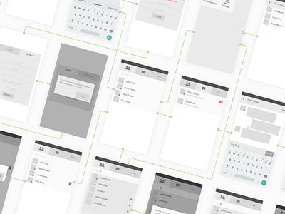 Wireframe Gchat chat concept flow sketch ux wireframe