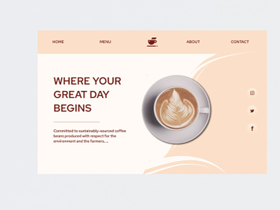 Coffee Shop Landing Page coffee coffee shop coffee ui design graphic design landing page ui design uiux web web design website