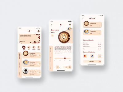 Coffee Shop Mobile UI Design