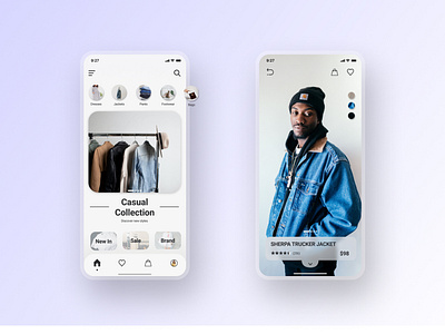 Clothing App Mobile UI Design