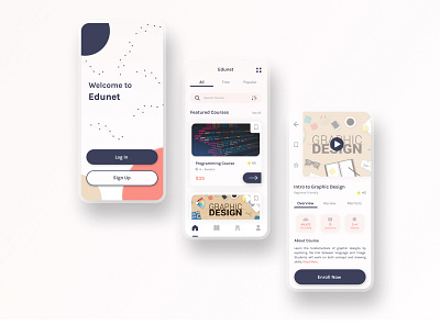 Course App app design branding course design e learning education learning lesson mobile app online learning project ui uiux ux