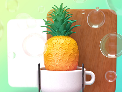Pineapple in a glass!