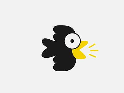 KAAK KAAK KAAK! animation bird crow gif loop raven