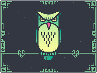 🦉Hoo.. Hoo.. abstract bird bird illustration dark night ornament owl simple