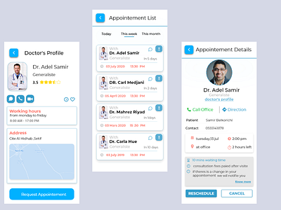 Appointement app app art design graphic design healthapp illustration logo medical app product design prototype ui ux web