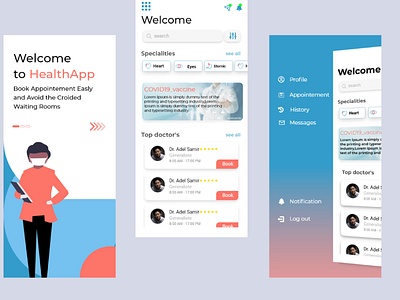 Appointement app app design illustration ui ux