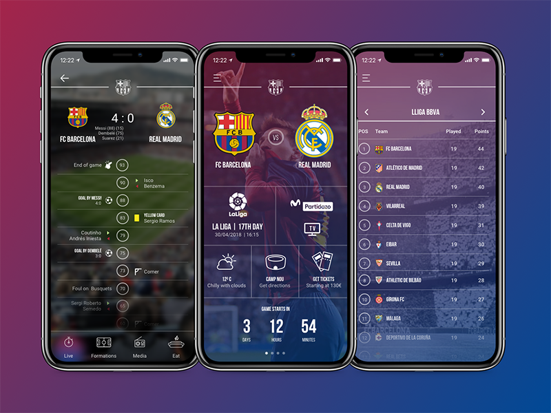 Football Team App UI by Pol Solà | Dribbble | Dribbble