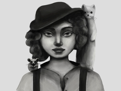 Spirit animal animal character characterdesign female girl illustration musician