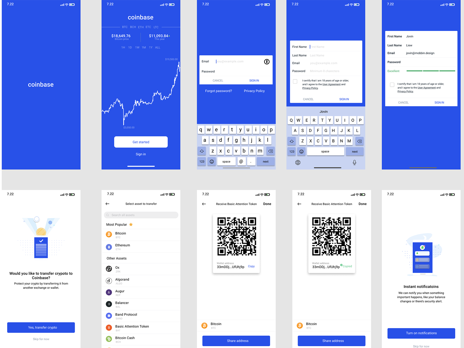 Coinbase App Design Practice by Md. Jaurul Islam on Dribbble