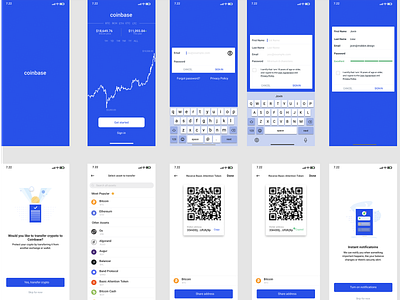 Coinbase App Design Practice app design design figma ui ux