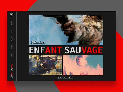 ENFANT SAUVAGE Web Template branding graphic design uxui web template website uxui