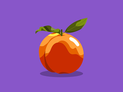 Peach Illustration adobe adobe illustrator art colors design digital drawing fruit graphic graphicdesign illustration illustrator minimalism orange peach purple vector vectorart