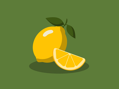 Lemon Illustration adobe adobe illustrator art colors design digital drawing fruit graphic graphicdesign green illustration illustrator lemon minimalism vector vectorart yellow