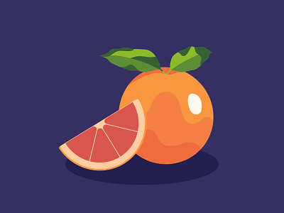 Grapefruit adobe illustrator art color colorful colors digital digital art draw drawing fruit fruits grapefruit illustration illustrator orange