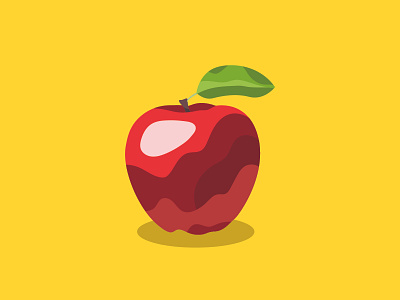 Apple adobe adobe illustrator apple art color colorful colors digital digital art drawing fruit fruits illustration illustrator red yellow