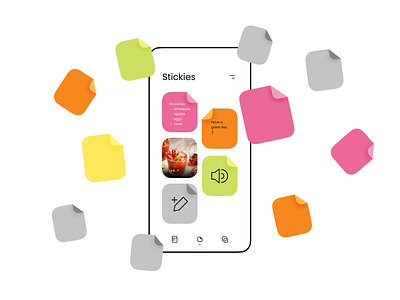 Stickies app concept app design ui ux