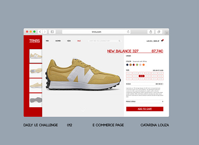 Daily UI Challenge #012 dailyui dailyui 012 dailyuichallenge ecommerce ui