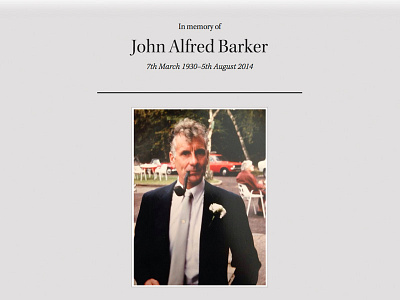 John Alfred Barker design web