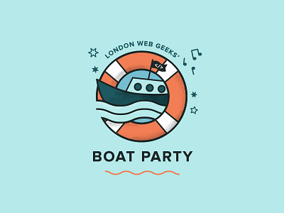 Boat Party boat illustration nautical vector web