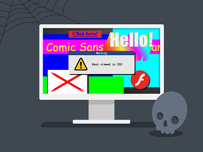Nightmare Designs from Beyond the Grave! halloween icon illustration ui vector web design