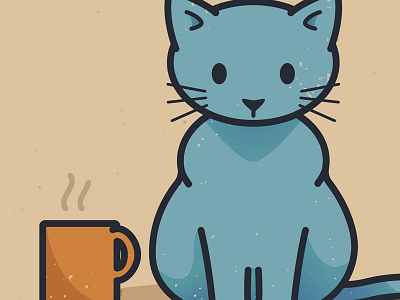 Cat Illustration (cropped) cat fun illustration vector