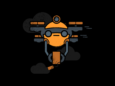 Some kind of drone-bot illustration robot svg technology vector